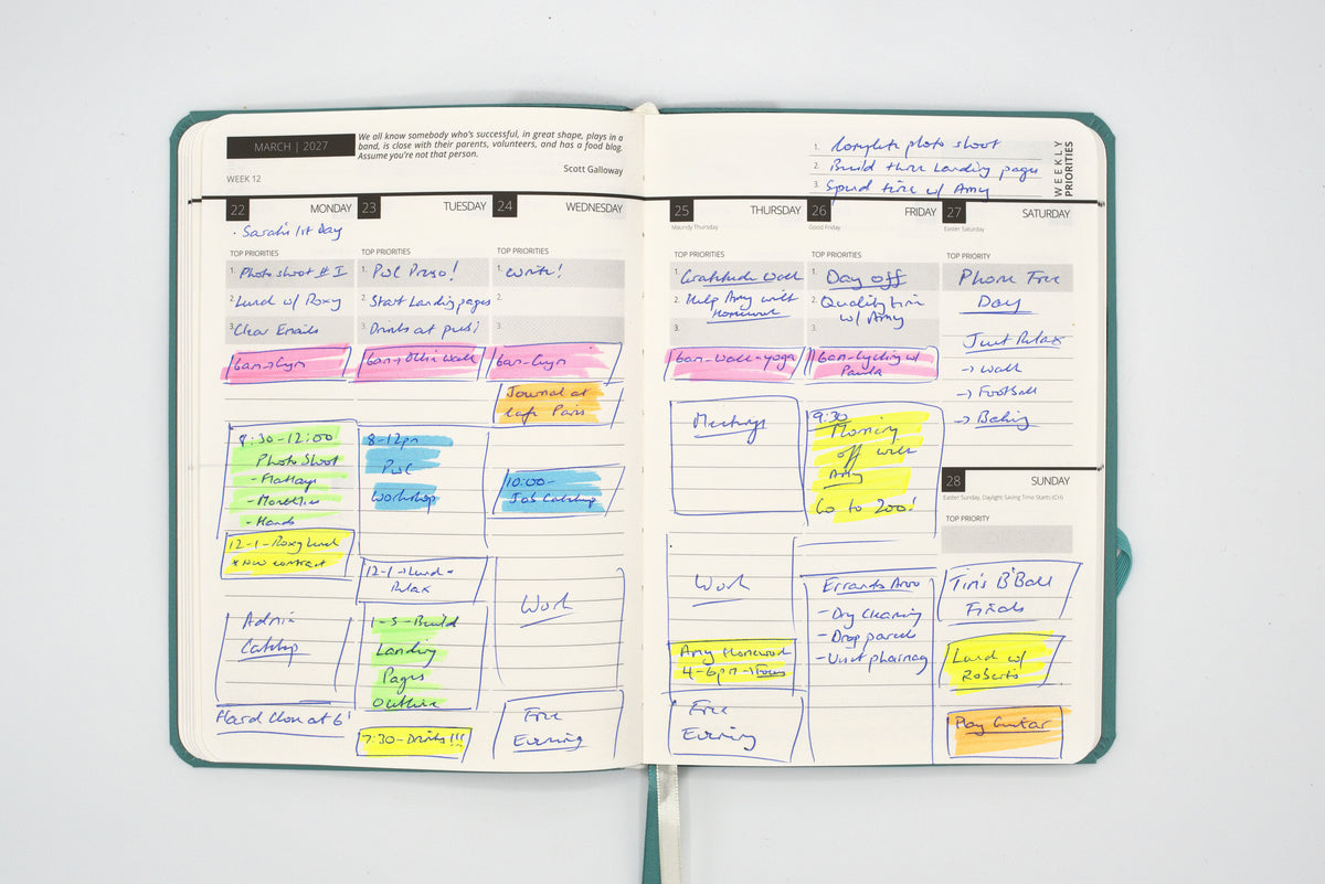 2027 Mental Fitness & Wellbeing Diary – Weekly Format