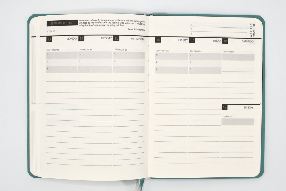 2027 Mental Fitness & Wellbeing Diary – Weekly Format
