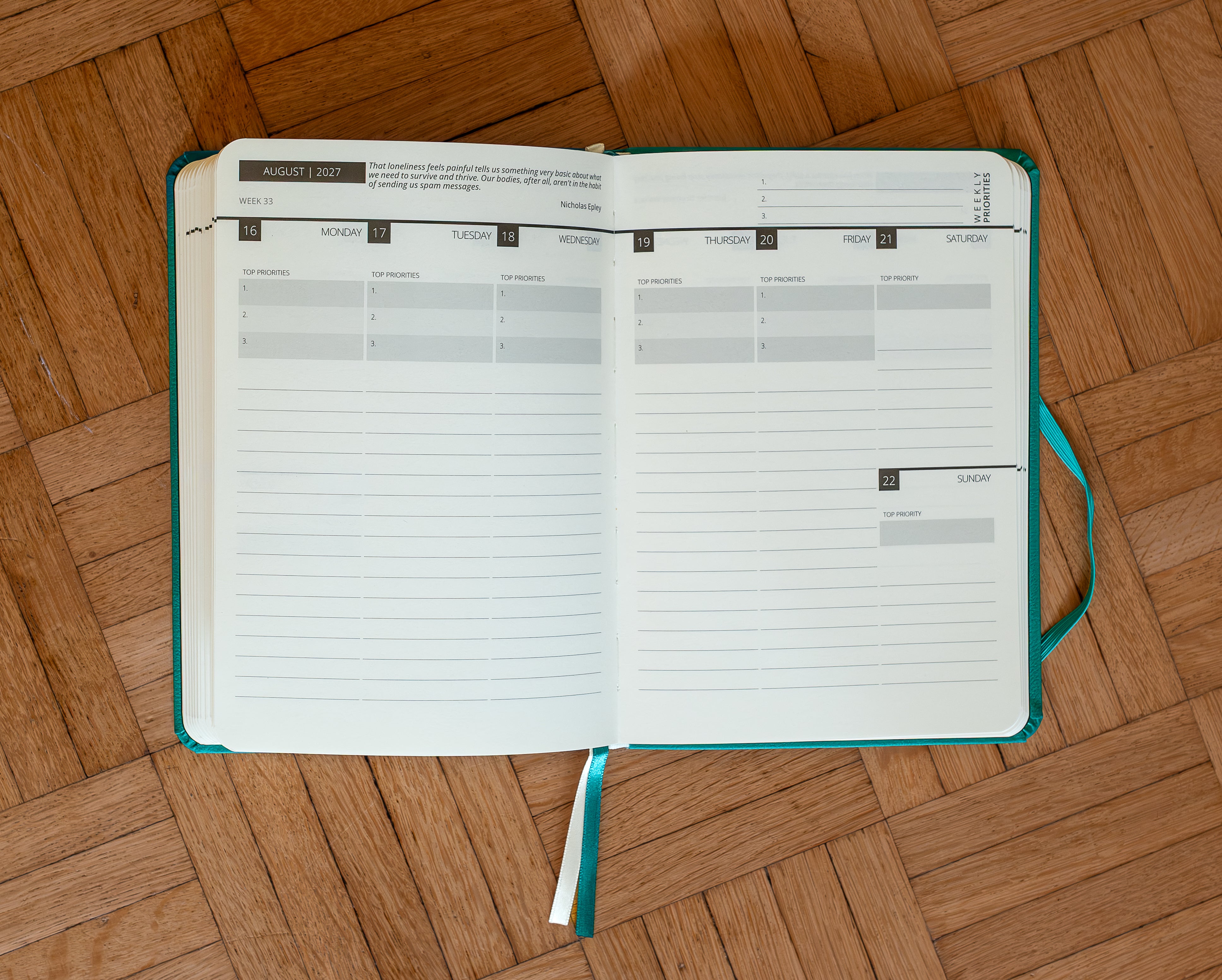 2027 Mental Fitness & Wellbeing Diary – Weekly Format
