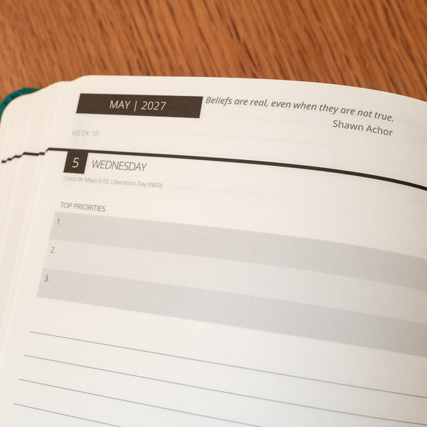 2027 Mental Fitness & Wellbeing Diary - Daily Format